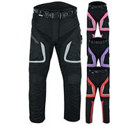 Texpeed Pantalon Moto Femme Homologué - Textile Scooter Imperméable Pour été ou l'hiver - Armure certifiée CE (EN 1621-1) Protection Noir - S Taille/Réguliére Jambe