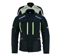 Texpeed Veste moto homme homologué avec armure protection - Hiver/été blouson motard imperméable étanche avec blindé CE (EN 1621-1) Noir - 3XL