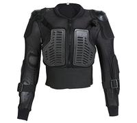 Texpeed - veste pour enfants - Veste de motocross avec protection dorsale pour Ski Snowboard activités sportives - protection de poitrine - Noir - XL