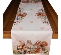 texpot Chemin de table - 40 x 140 cm - Motif imprimé écureuil - Automne