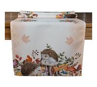 texpot Chemin de table - 40 x 140 cm - Motif imprimé hérisson - Automne