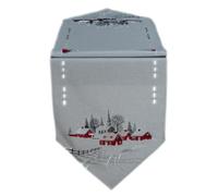 texpot Chemin de table - 40 x 140 cm - Motif village brodé avec église et église - Chemin de table de Noël