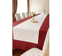 texpot Chemin de table - 40 x 240 cm - En coton - Blanc - Décoration pour mariage, anniversaire