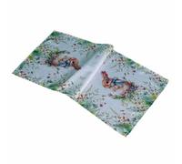 texpot Chemin de table 40 x 90 cm avec imprimé lapin avec nœud printanier