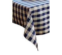 Texpot Lot de 6 Serviettes de Table de 30 x 30 cm avec Carreaux de 2 cm en 100% Coton - Lavable à 90 °C - Couleur : Bleu/Blanc