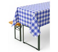 texpot Nappe 100% Coton à Carreaux 20 mm (Bleu et Blanc à Carreaux, 80 x 80 cm)