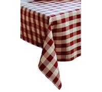 texpot Nappe 100 x 100 cm à Carreaux Rubis et Blancs de 2 cm 100% Coton