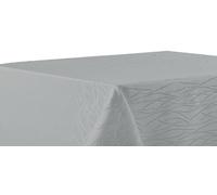 texpot Nappe 130 x 260 cm - Gris clair - Rayures - Infroissable - Anti-taches