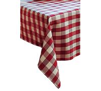 texpot Nappe 140 x 200 cm à Carreaux Chilli et Blancs de 2 cm 100% Coton
