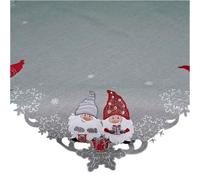 texpot Nappe 85 x 85 cm - Gris clair - Décoration de Noël et d'hiver