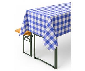 texpot Nappe à Carreaux, 20 mm, 100% Coton, pour Maison de Campagne, Fermier, 140 x 180 cm, Carreaux en Bleus et Blancs