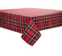 texpot Nappe à Carreaux écossais 100% Polyester, Rouge, 140x240