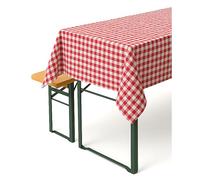 texpot Nappe à Carreaux Style Maison de Campagne - Couleur et Taille au Choix - 100% Coton (140 x 180 cm, rectangulaire, Rouge et Blanc)