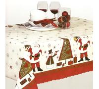 texpot Nappe de Noël 140 x 400 cm Saint-Nicolas Noël toile cirée lavable