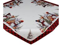 texpot Nappe de Noël 85 x 85 cm Motif bonshommes de neige