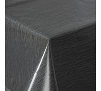 texpot Nappe de table en toile cirée 140 x 180 cm ovale avec lignes lavable avec ourlet en polyester pour table de jardin