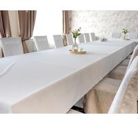texpot Nappe en coton blanc brillant 210 x 350 cm