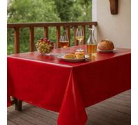 texpot Nappe en toile cirée 110 x 140 cm avec lignes lavable avec bord en polyester pour table de jardin