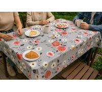 texpot Nappe en toile cirée lavable - Motif fleurs - 140 x 260 cm - Nappe de jardin