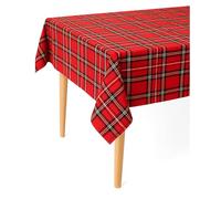 texpot Serviettes 50 x 50 cm - 6 Morceaux Motif Carreaux Tartan Polyester Rouge Noël