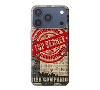Text Top Secret Art Vintage Etui Coque Housse pour iPhone 17 Pro