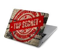 Text Top Secret Art Vintage Etui Coque Housse pour MacBook Pro 14 M1-M5 A2442 A2779 A2992 A2918 A3112 A3185 A3401 A3434 A3112