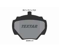 TEXTAR 2034402 Kit de plaquettes de frein, frein à disque pour LAND ROVER