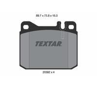 TEXTAR 2039204 Kit de plaquettes de frein, frein à disque pour MERCEDES-BENZ