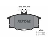 Jeu de plaquettes de frein TEXTAR 2057402, avant
