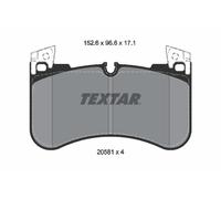 Jeu de plaquettes de frein TEXTAR 2058101, avant