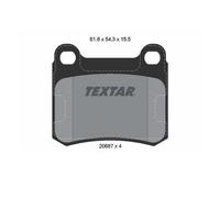 TEXTAR Plaquettes de freins Arrière non préparé pour l'indicateur d'usure 2068701