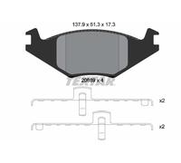 TEXTAR 2088902 Kit de plaquettes de frein, frein à disque pour SEAT,VW