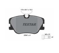 TEXTAR 2094102 Kit de plaquettes de frein, frein à disque pour MERCEDES-BENZ