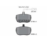TEXTAR 2116002 Kit de plaquettes de frein, frein à disque pour ALFA ROMEO,CARBOD