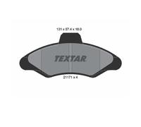 Textar 2117105 Plaquettes de Frein Disque Avant pour Ford Escort V Anguille ABL