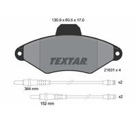 TEXTAR 2163102 Kit de plaquettes de frein, frein à disque pour CITROËN