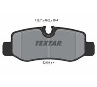 Kit de plaquettes de frein, frein à disque TEXTAR 2210101, Arrière