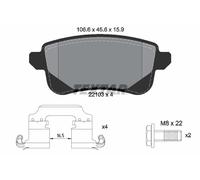 TEXTAR 2210301 Kit de plaquettes de frein, frein à disque pour MITSUBISHI,NISSAN