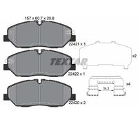 TEXTAR 2242101 Kit de plaquettes de frein, frein à disque pour HYUNDAI