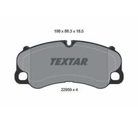 Textar Plaquettes de frein 2295901 Avant pour Porsche 911 (992) Cabriolet Targa Décapotable