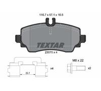 Plaquettes de frein 2307004 TEXTAR pour MERCEDES-BENZ CLASSE A
