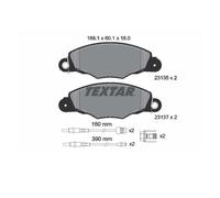 Textar 2313503 Plaquettes de Frein Disque Avant pour Citroën Xantia X1 X2