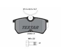 Jeu de plaquettes de frein TEXTAR 2335301, arrière