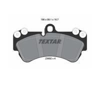 Textar Plaquettes de frein 2369202 pour VW, Mercedes‑Benz, Porsche