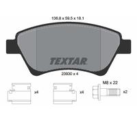 TEXTAR 2393001 Kit de plaquettes de frein, frein à disque pour RENAULT