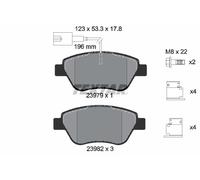 TEXTAR 2397903 Kit de plaquettes de frein, frein à disque pour CITROËN,FIAT,PEUG