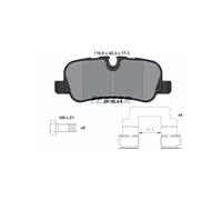 TEXTAR 2419201 Plaquettes de frein arrière pour Land Rover Discovery Range Rover