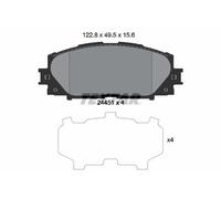Plaquettes de frein 2445101 TEXTAR pour LEXUS TOYOTA