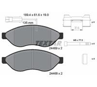 TEXTAR 2446902 Kit de plaquettes de frein, frein à disque pour CITROËN,FIAT,OPEL