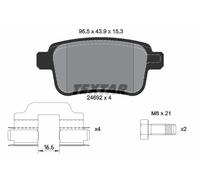 TEXTAR 2469201 Kit de plaquettes de frein, frein à disque pour RENAULT